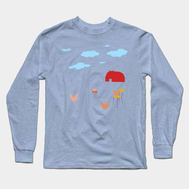 crazy farm Long Sleeve T-Shirt by daidai